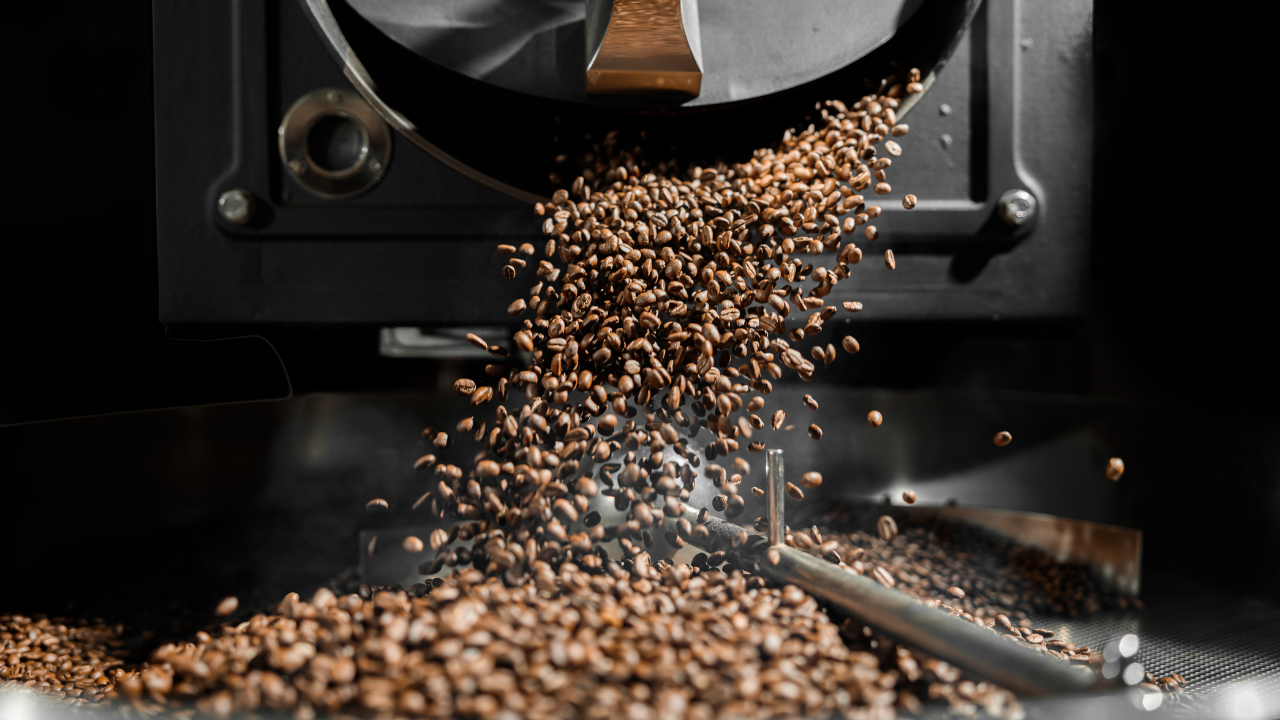 coffee beans roasting