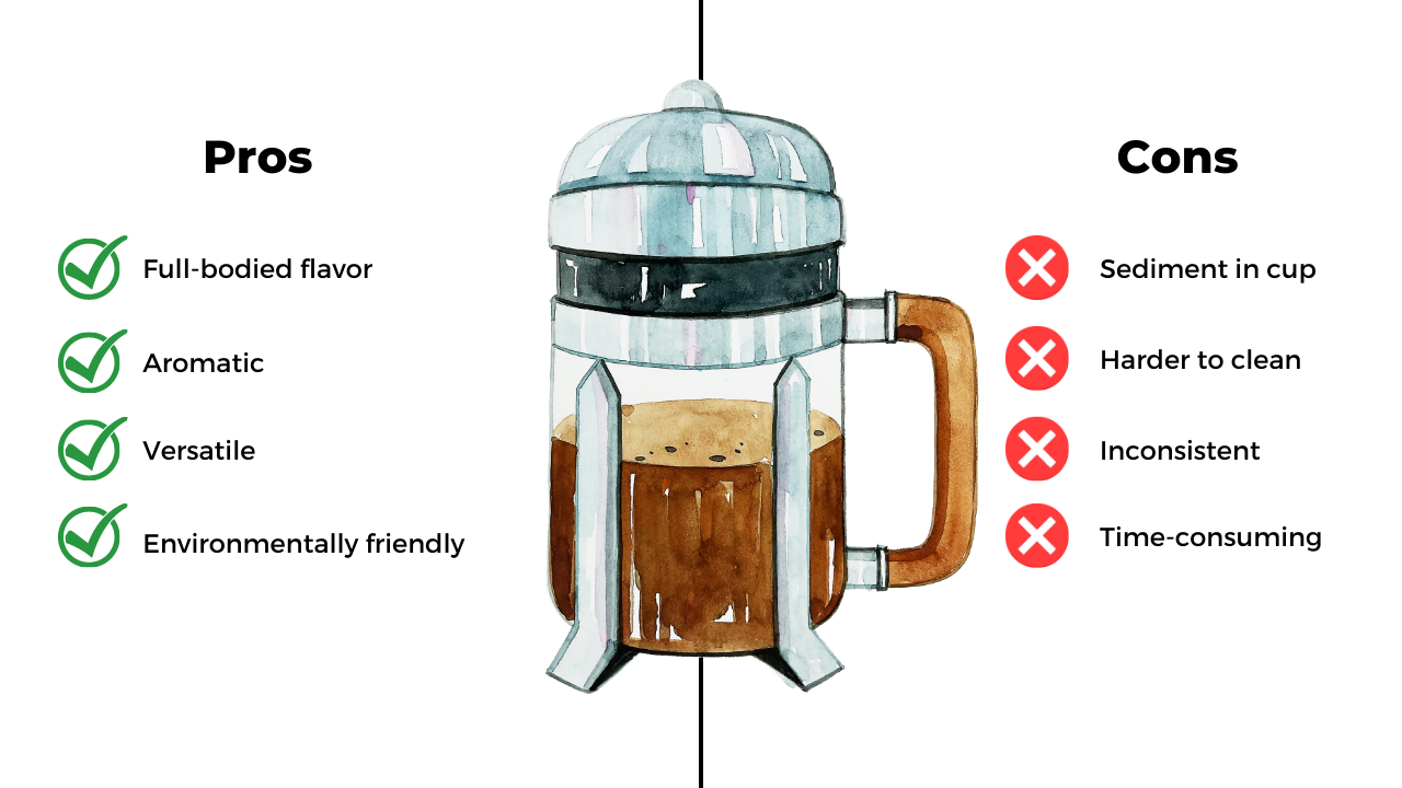 pros and cons french press